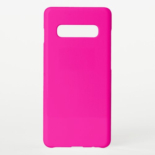 Neon Pink Solid Color Samsung Galaxy S10 Case