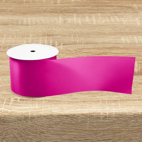 Neon Pink Solid Color Satin Ribbon