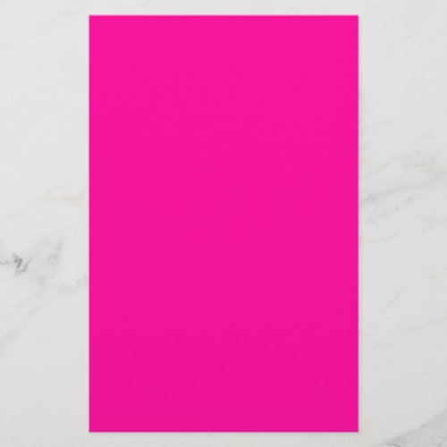 Neon Pink Solid Color Stationery