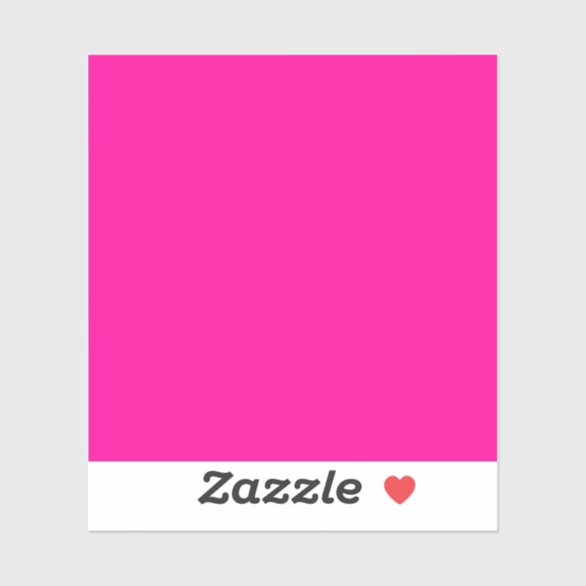 Neon Pink Solid Color Sticker (Sheet)