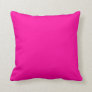Neon Pink Solid Color Throw Pillow