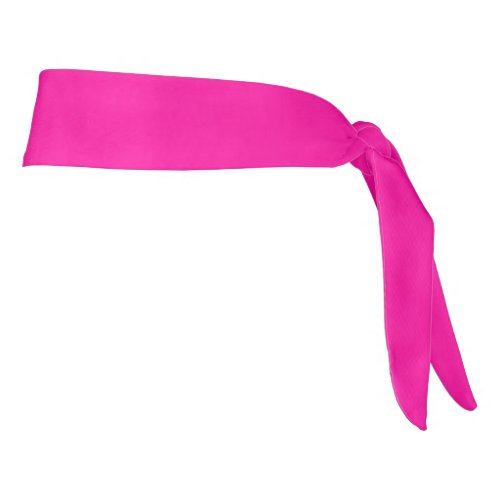 Neon Pink Solid Color Tie Headband