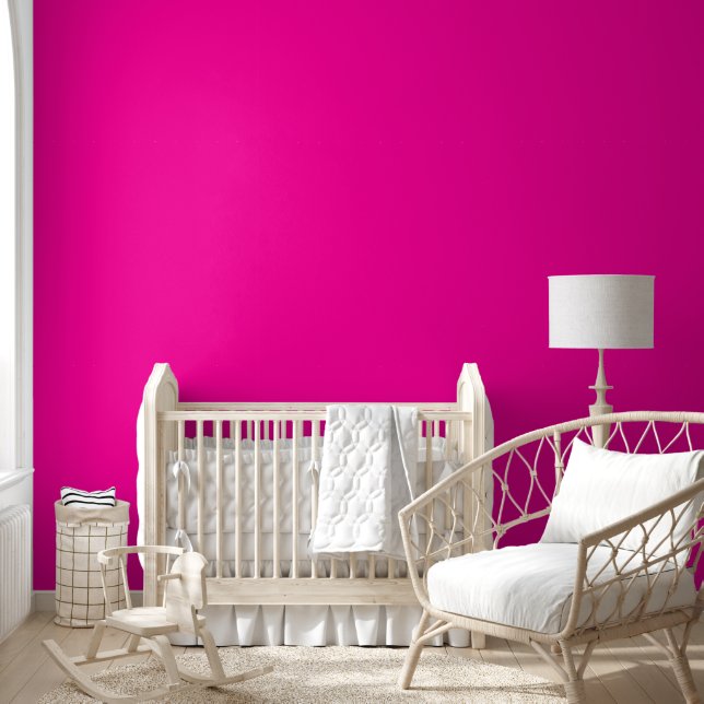 Neon Pink Solid Color Wallpaper (Kids)