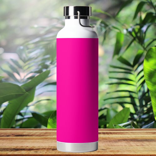 Neon Pink Solid Color Water Bottle