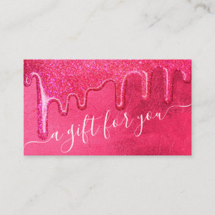 Neon Pink Thick Glitter Drips Gift Certificate