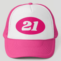 Neon pink trucker hat women's 21st Birthday party