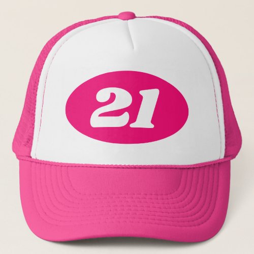 Neon pink trucker hat womens 21st Birthday party