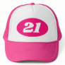 Neon pink trucker hat women's 21st Birthday party