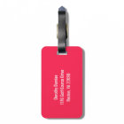 Neon Pink Typography Funny Bag Name Address