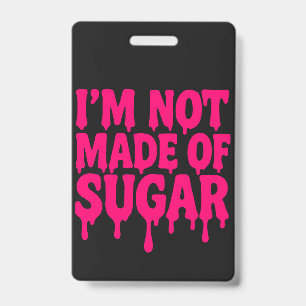 Neon Pink Vertical Badge (Black) – Customizable