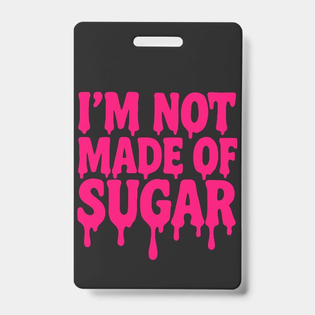 Neon Pink Vertical Badge (Black) – Customizable (Front)