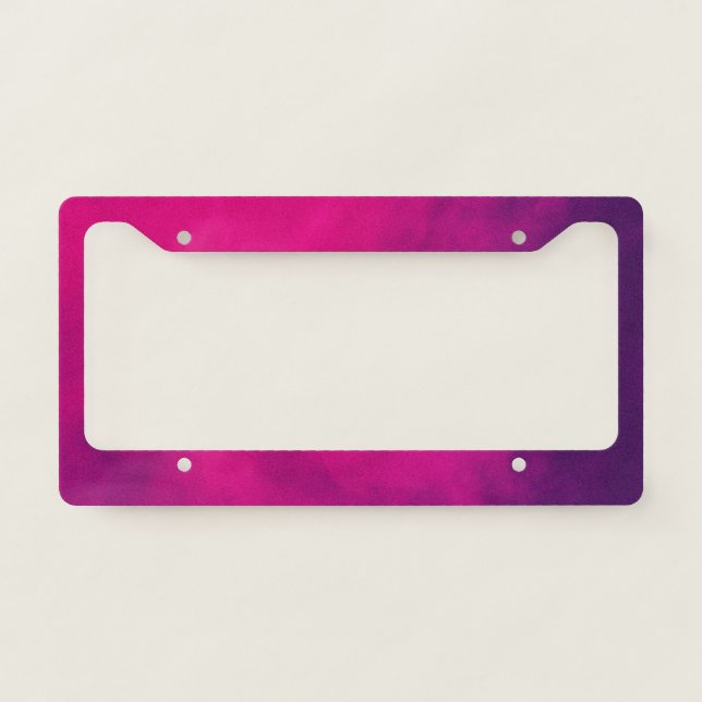 Neon Pink & Violet License Plate Frame – Customize (Front)