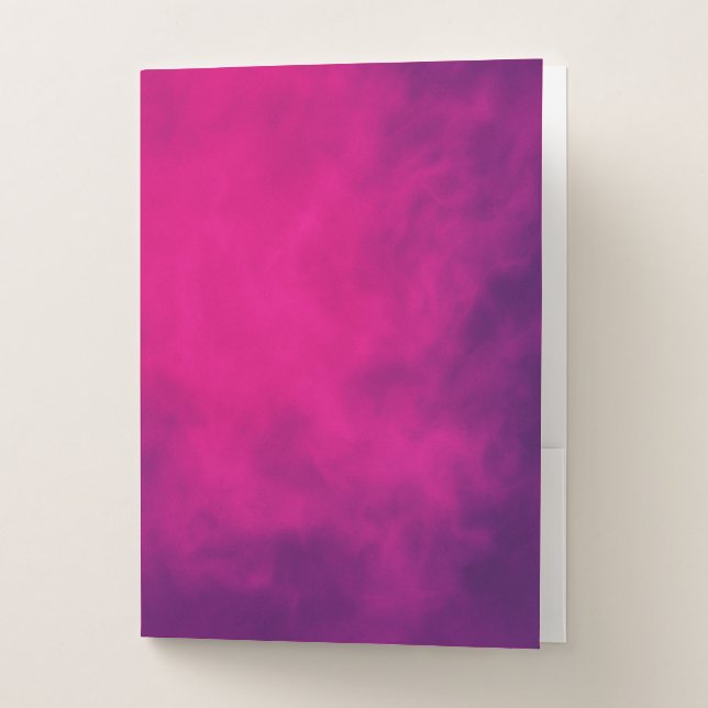 Neon Pink & Violet Smoke Folder – Customizable (Front)