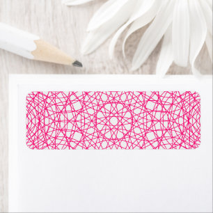 Neon Pink Web Address Labels – Customizable