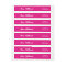 Neon pink wraparound return address labels