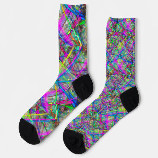 Neon plaid socks