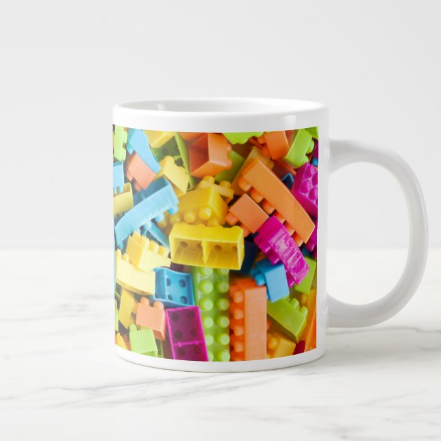 Neon Plastic Building Blocks Giant Coffee Mug (Right)