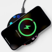 Neon Polka Dots with Name Wireless Charger (Phone)