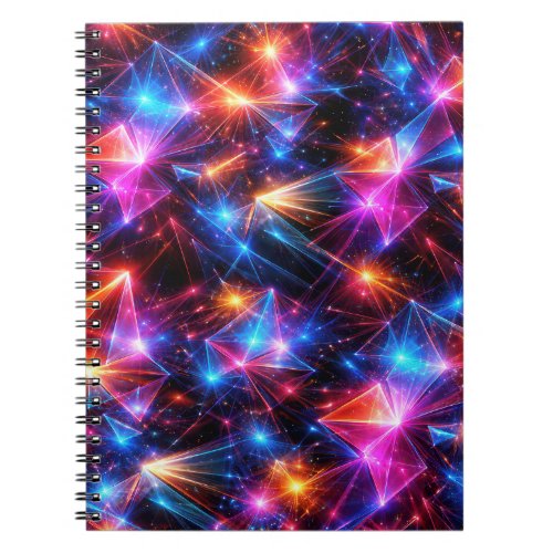 Neon Polygon Abstract with Explosions Notebook