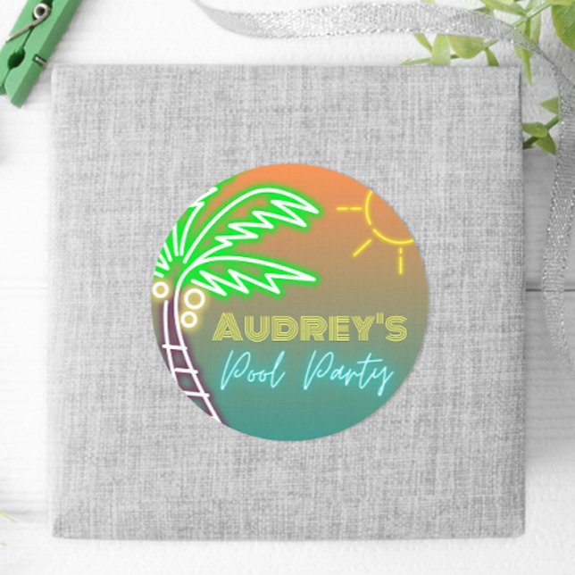 Neon Pool Party Sticker (Creator Uploaded)