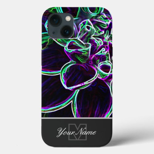 Neon_Pop_Art blossom macro with Monogram iPhone 13 Case