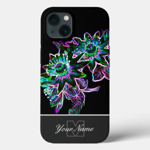 Neon_Pop_Art blossom macro with Monogram iPhone 13 Case