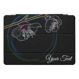 Neon-Pop-Art peach blossom with your text! iPad Pr Pro Cover