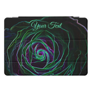 Neon-Pop-Art red roses flowers with your text! iPa iPad Pro Cover