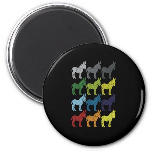 Neon Pop Art Retro Donkey Mule Gift Magnet