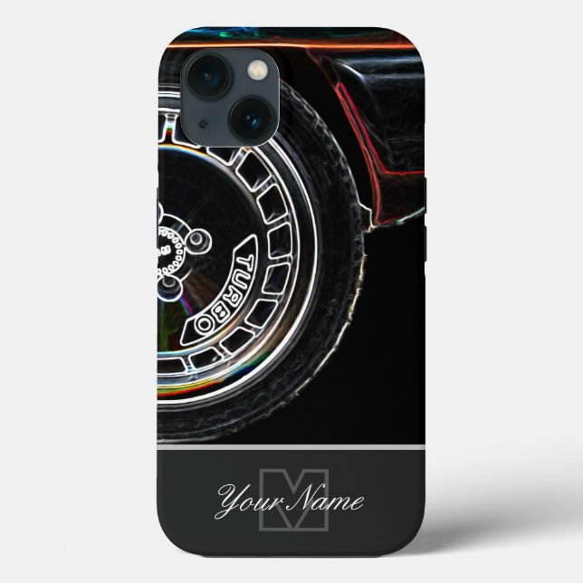 Neon-Pop-Art turbo tire with Monogram! Case-Mate iPhone Case (Back)