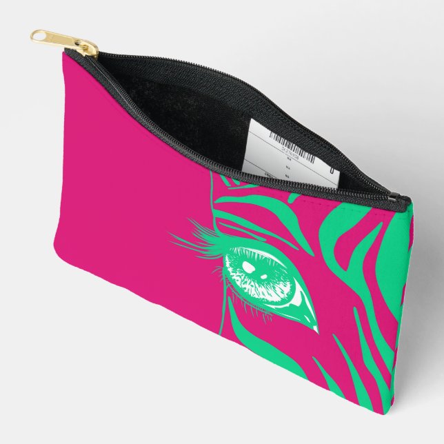 Neon Pop Art Zebra Bag (Open)