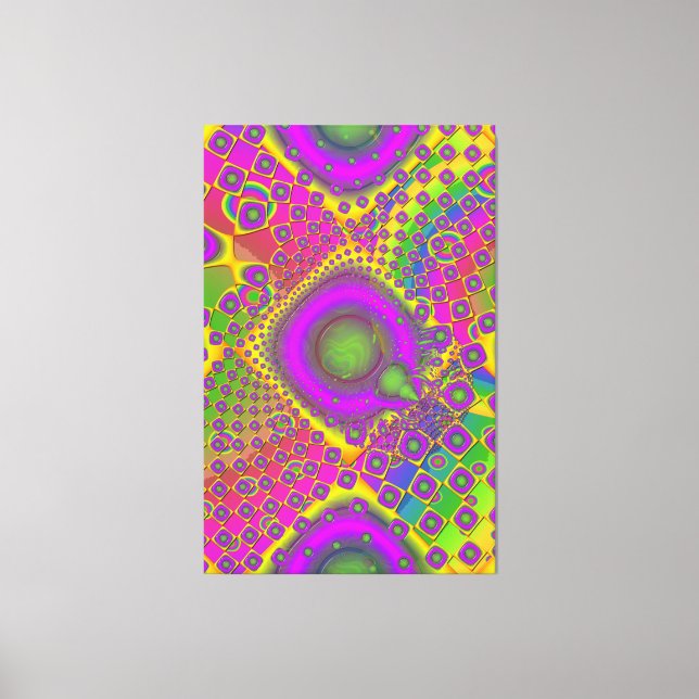 Neon Pop Paper Psychedelic  Canvas Print (Front)