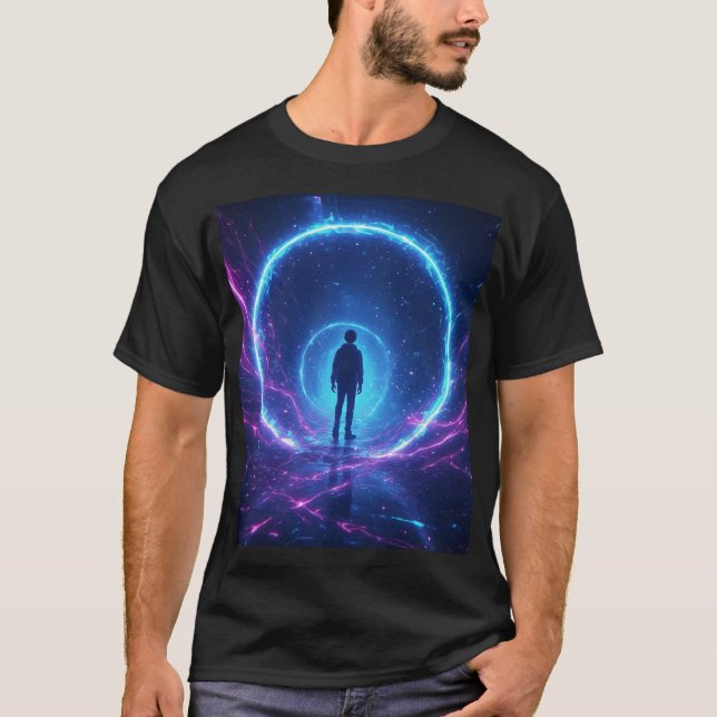 Neon Portal Escape T-Shirt (Front)