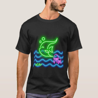 Neon Postcards Neon Print Fish T-Shirt
