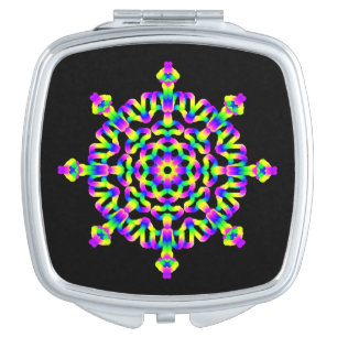 *~* Neon Powerful Mandala Healing Arts Compact Mirror