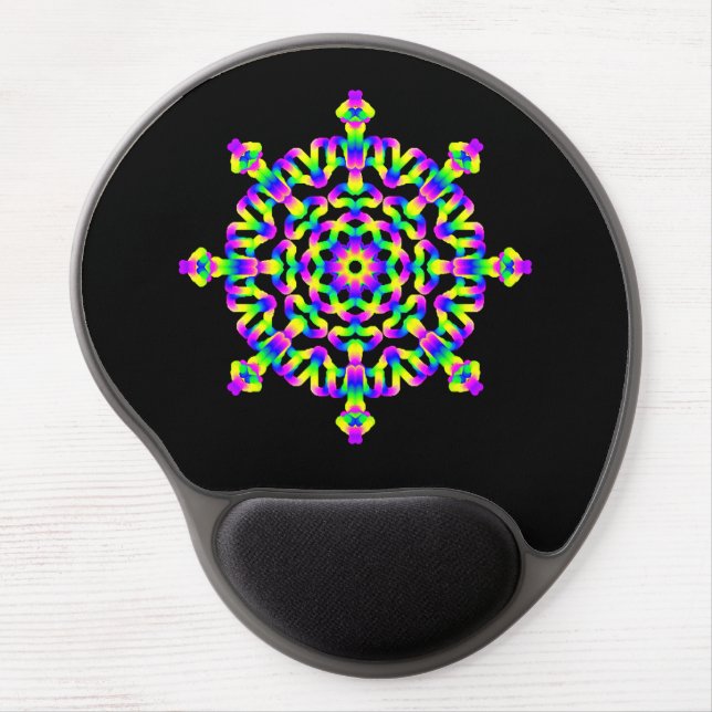 *~* Neon Powerful Mandala Healing Arts Gel Mouse Pad (Front)