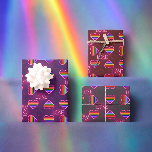 Neon Pride Wrapping Paper Sheets (Creator Uploaded)