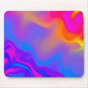 Neon Psychedelic Fluid Color Mouse Pad