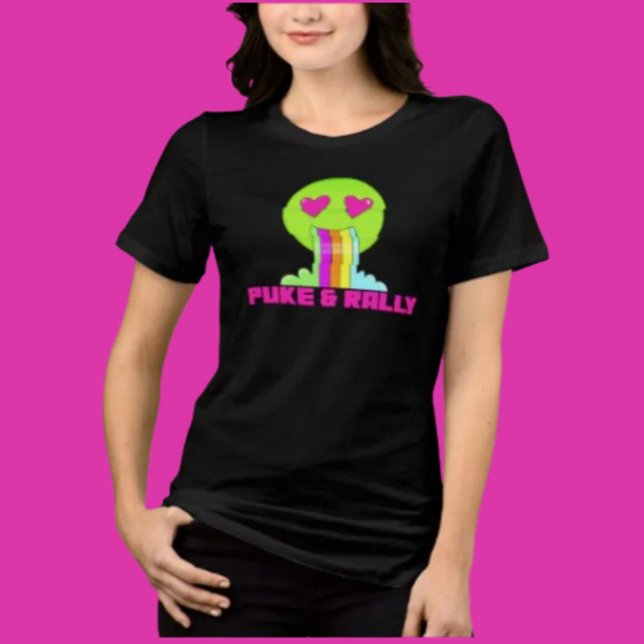 Neon Puke & Rally Face Shirt | Party (Creator Uploaded)