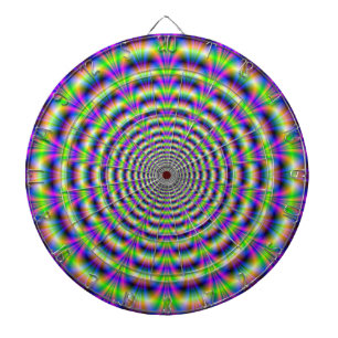 Neon Pulse Dartboard With Darts