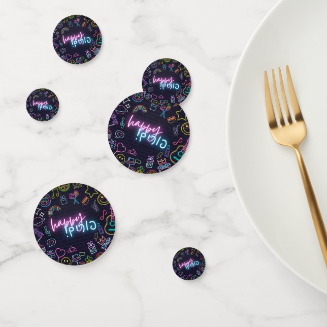 Neon Purim Confetti (Group)
