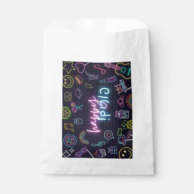 Neon Purim Favor Bag (Front)