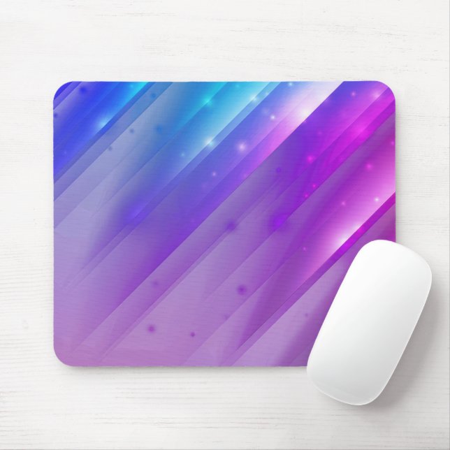 Neon Purple Abstract Angle Design Mouse Pad (With Mouse)