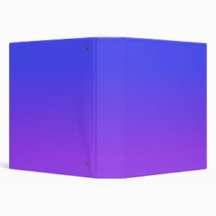 Neon Purple and Bright Neon Blue Ombré Shade Color 3 Ring Binder