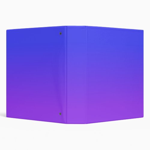 Neon Purple and Bright Neon Blue Ombr Shade Color 3 Ring Binder