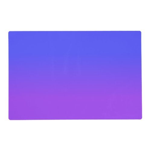 Neon Purple and Bright Neon Blue Ombr Shade Color Placemat
