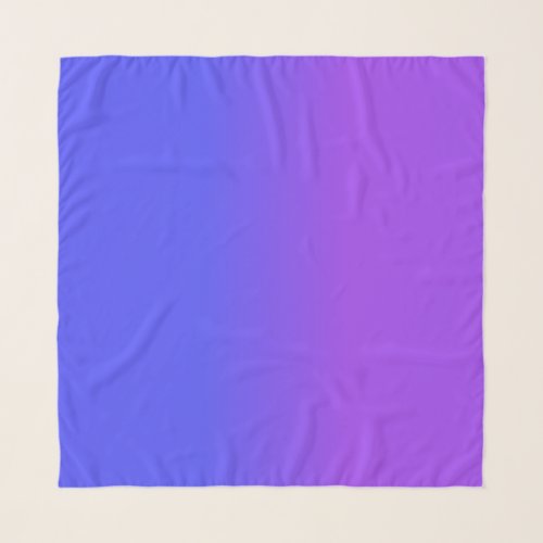 Neon Purple and Bright Neon Blue Ombr Shade Color Scarf