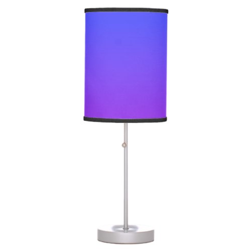 Neon Purple and Bright Neon Blue Ombr Shade Color Table Lamp