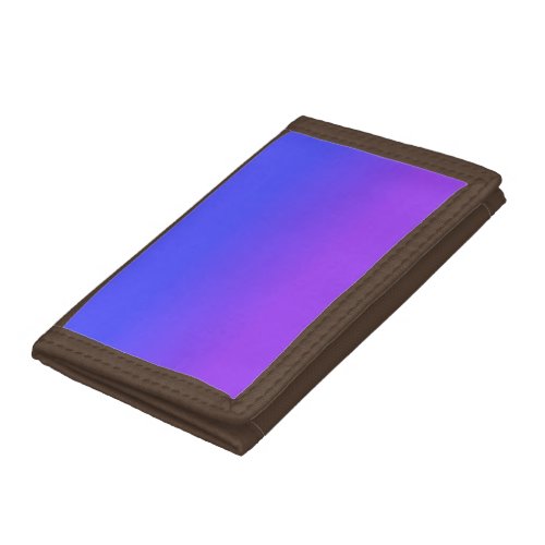 Neon Purple and Bright Neon Blue Ombr Shade Color Trifold Wallet