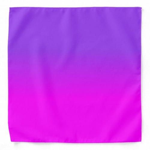 Neon Purple and Hot Pink Ombre Shade Color Fade Bandana